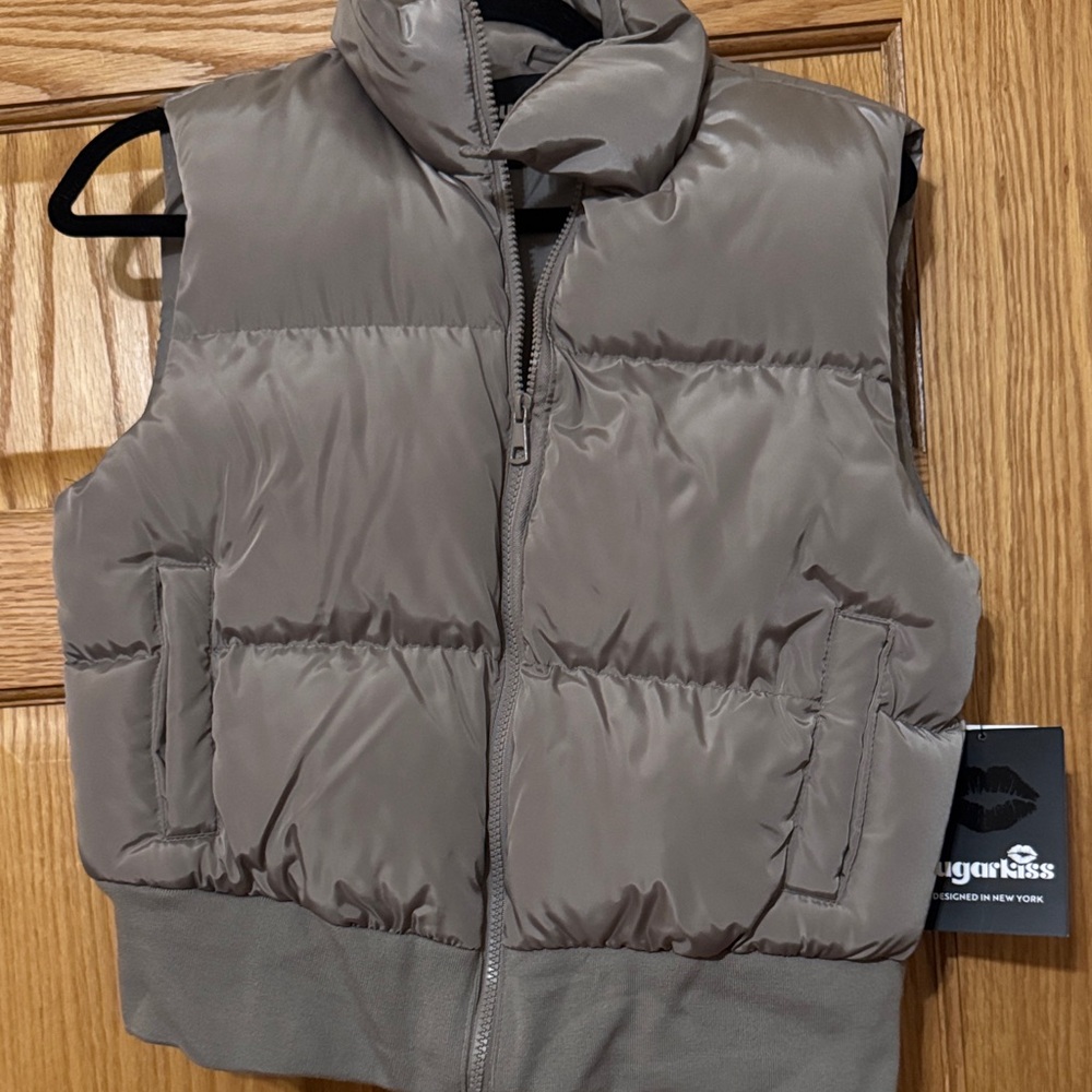 Men's Taupe Puffer Vest